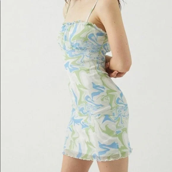 Kendall & Kylie Dresses | Kendall & Kylie Mesh Mini Dress | Color: Blue/Green | Size: S | Lexigillman's Closet